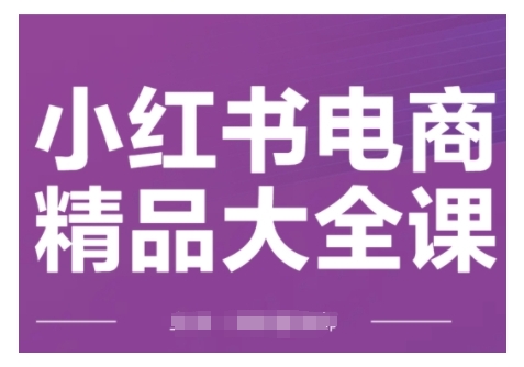 小红书电商精品大全课，快速掌握小红书运营技巧，实现精准引流与爆单目标，轻松玩转小红书电商-个人技术分享