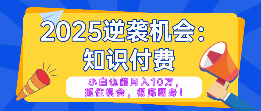 （14166期）2025逆袭项目——知识付费，小白也能月入10万年入百万，抓住机会彻底翻…-个人技术分享